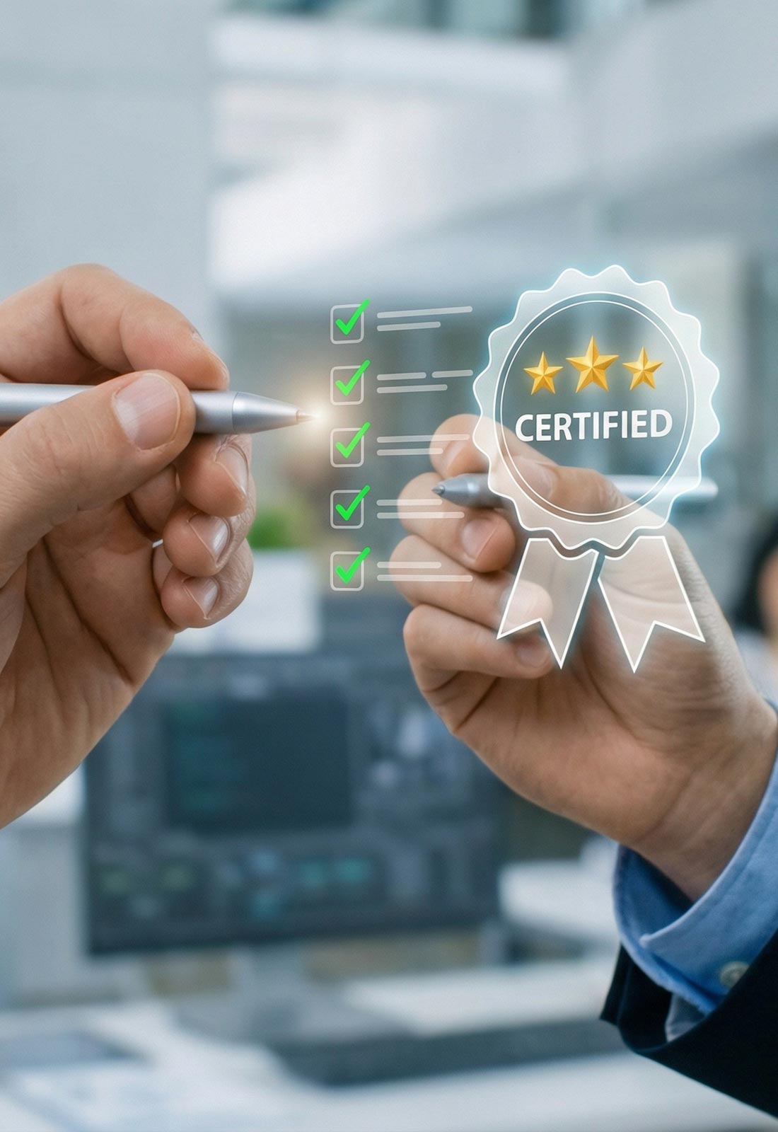 Certified engineers and delivery quality visual