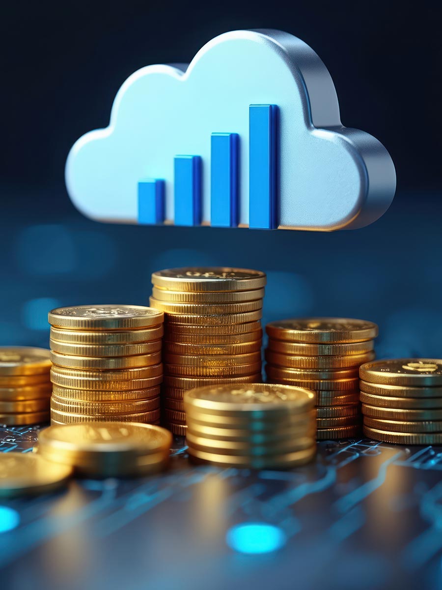Cloud cost and analytics graphic